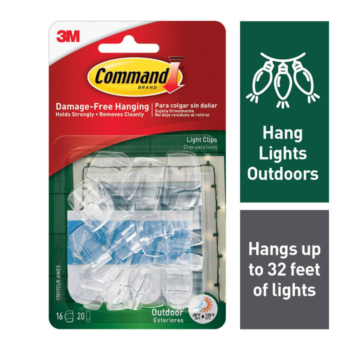 Command Outdoor Light Clips 17017CLR-AWES
