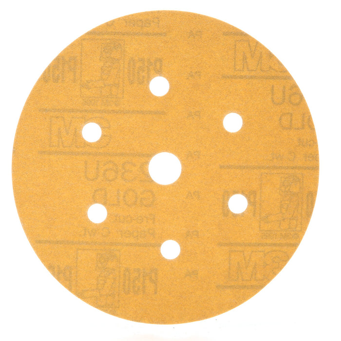 3M Hookit Gold Disc Dust Free 236U, 01083, 6 in, P80, 75 discs percarton