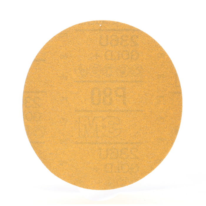 3M Hookit Gold Disc 236U, 00983, 6 in, P80, 75 discs per carton