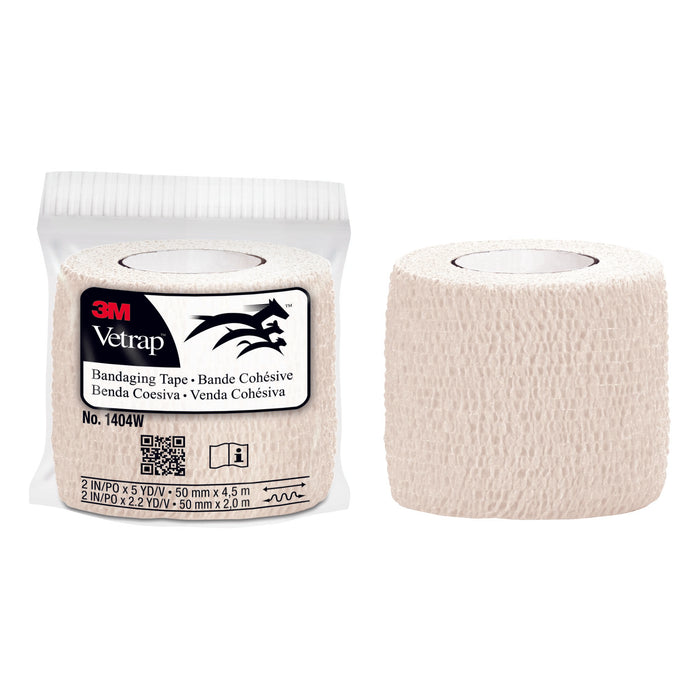 3M Vetrap Bandaging Tape 1404W-36, White, 2 in x 5 yd (50 mm x 4,5 m)