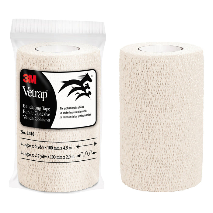3M Vetrap Bandaging Tape 1410W-18, White, 4 in x 5 yd (100 mm x 4,5 m)