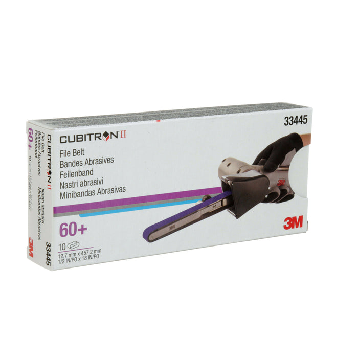 3M Cubitron II File Belt, 33445, 60+, 1/2 in x 18 in (12.7 mm x 457.2mm)
