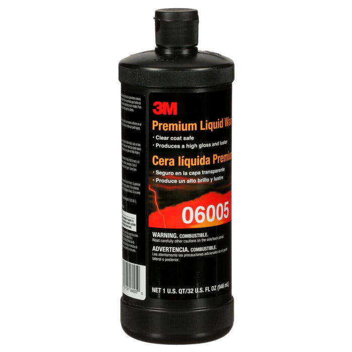 3M Premium Liquid Wax, 06005, 1 qt (32 fl oz/46 mL)