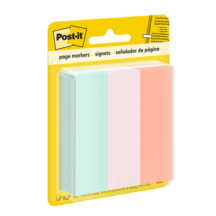 Post-it® Page Markers 5487 7/8 in x 2-7/8 in Neon 100sht/pd