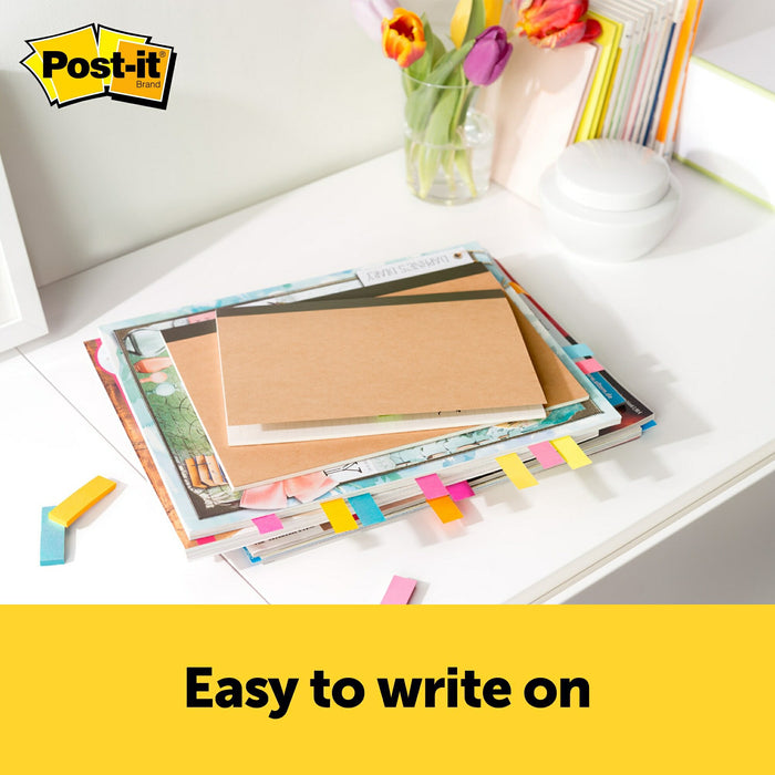 Post-it® Page Markers 5487 7/8 in x 2-7/8 in Neon 100sht/pd