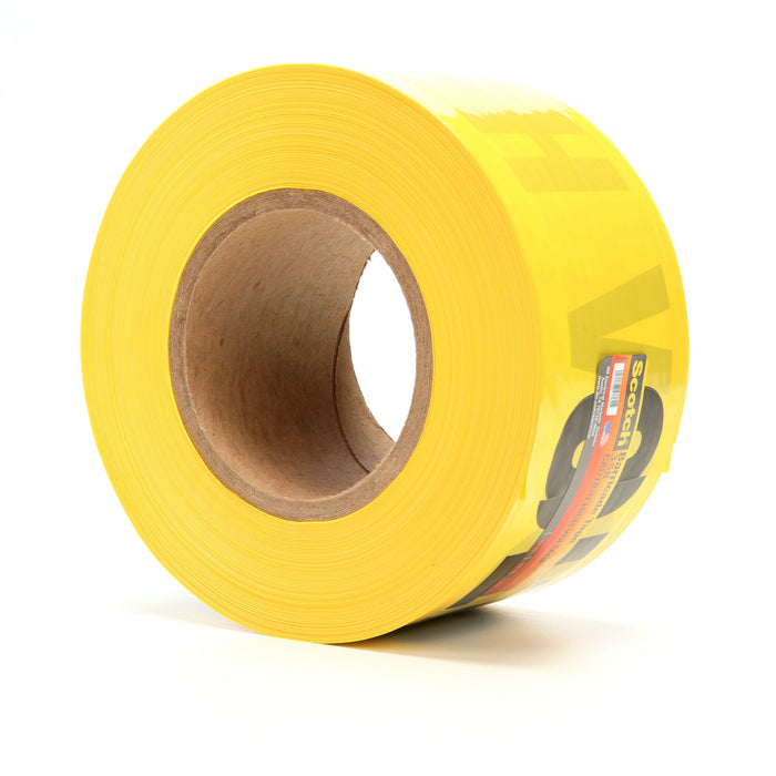 Scotch® Barricade Tape 358, CAUTION HIGH VOLTAGE, 3 in x 1000 ft,Yellow
