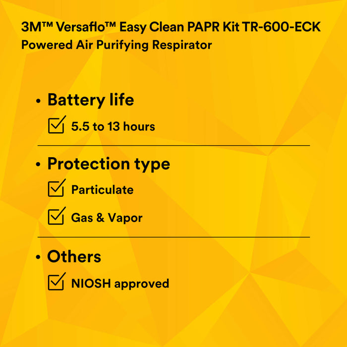 3M Versaflo Easy Clean PAPR Kit TR-600-ECK