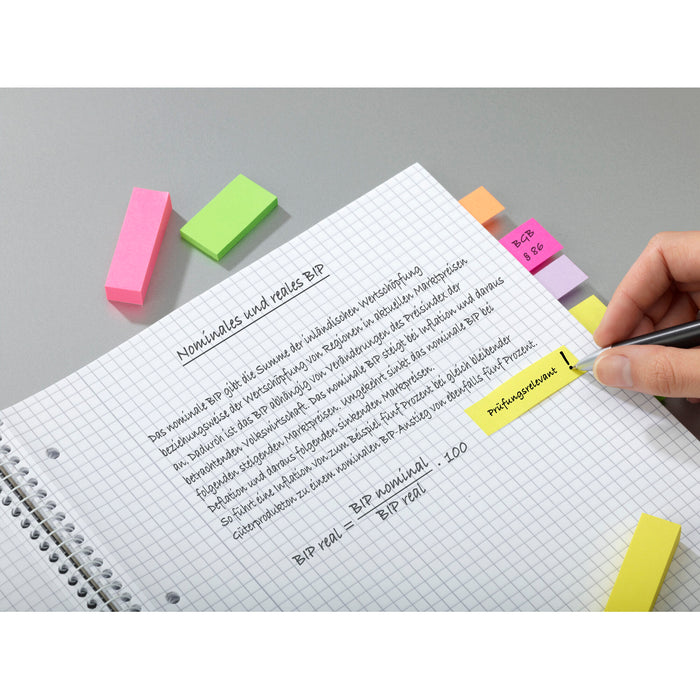 Post-it® Page Markers 670-5AF, 0.5 in x 1.75 in (12,7 mm x 44,4 mm)
