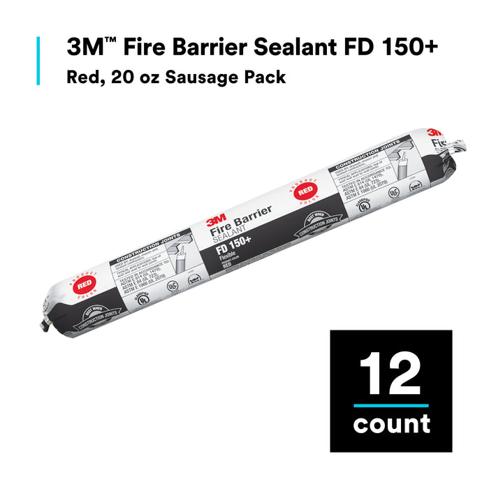 3M Fire Barrier Sealant FD 150+, Red, 20 fl oz Sausage Pack