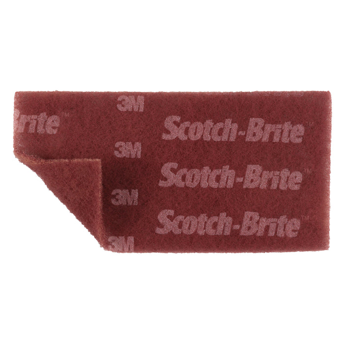 Scotch-Brite Durable Flex Hand Pad, MX-HP, A/O Very Fine, Maroon