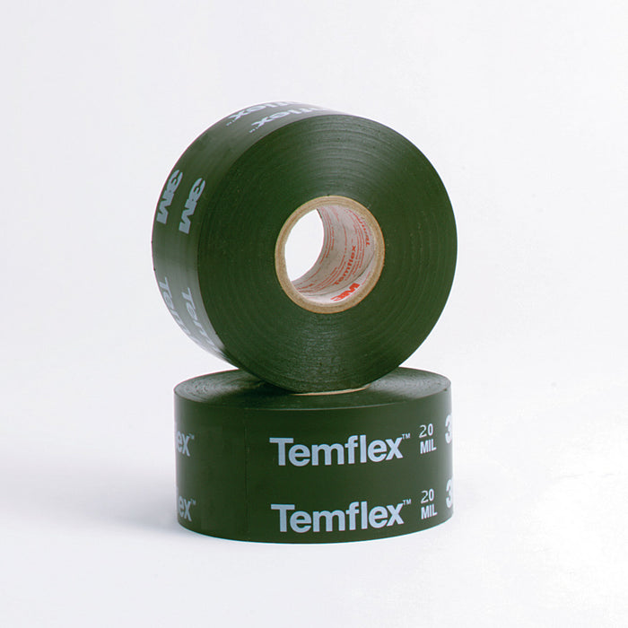 3M Temflex Vinyl Corrosion Protection Tape 1200, 2 in x 100 ft,Printed, Black