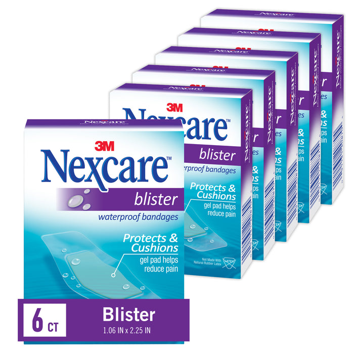 Nexcare Blister Waterproof Bandages BWB-06, 1 1/16 in x 2 1/4 in