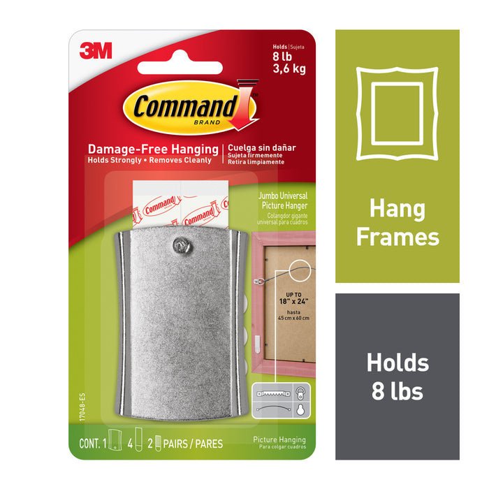 Command Jumbo Universal Picture Hanger w/Stabilizer Strips 17048-ES