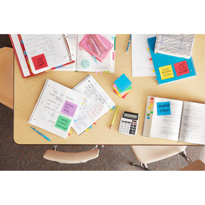 Post-it® Super Sticky Notes 654-5SSAN, 3 in x 3 in (76 mm x 76 mm)