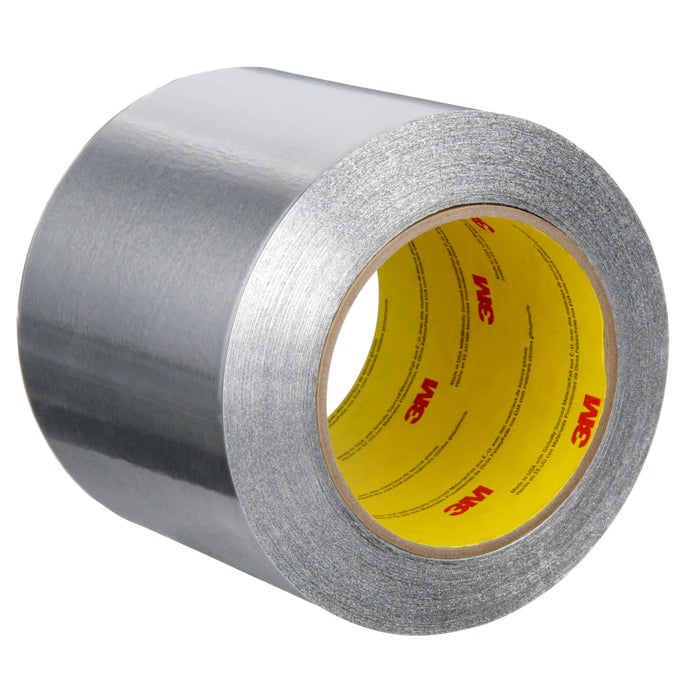 3M Aluminum Foil Tape 425, Silver, 4 in x 60 yd, 4.6 mil, 2 rolls percase