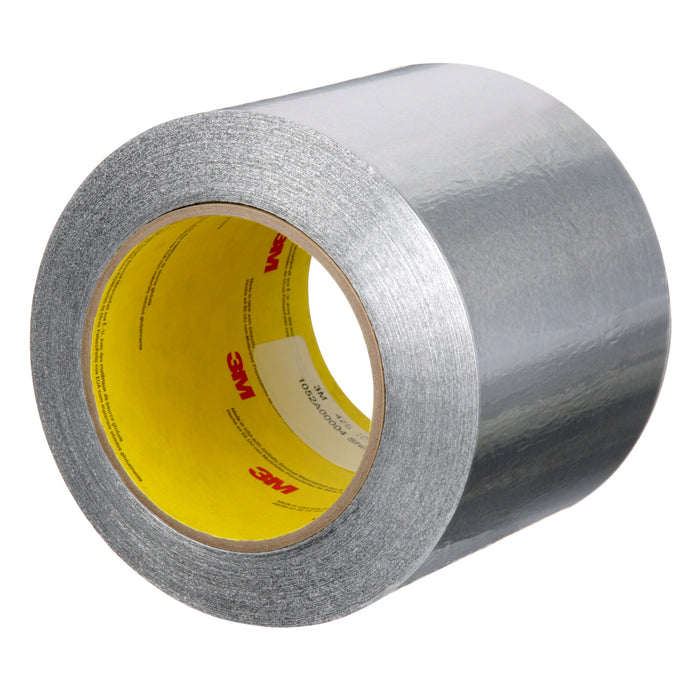 3M Aluminum Foil Tape 425, Silver, 4 in x 60 yd, 4.6 mil, 2 rolls percase