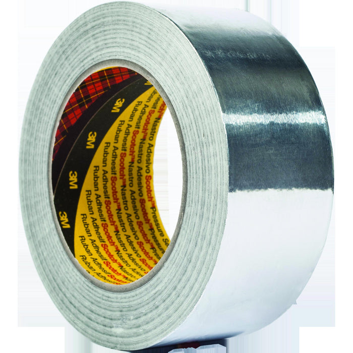 3M Aluminum Foil Tape 427, Silver, 1 in x 60 yd, 4.6 mil, 48 rolls per
case