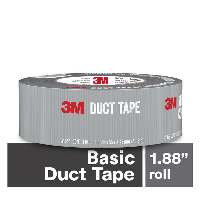 3M Basic Duct Tape 1055, 1.88 in x 55 yd (47.7 mm x 50.2 m)