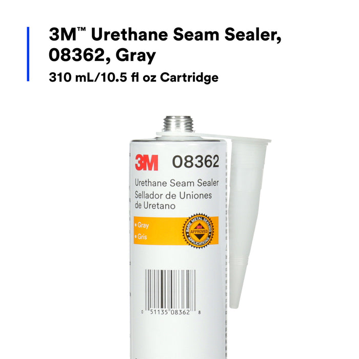 3M Urethane Seam Sealer, 08362, Gray, 310 mL Cartridge
