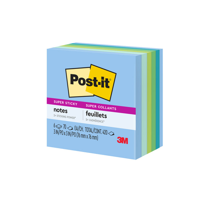 Post-it® Super Sticky Recycled Notes 654-6SST