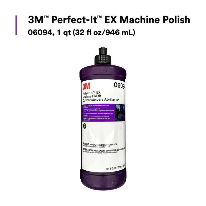 3M Perfect-It EX Machine Polish, 06094, 1 qt (32 fl oz/946 mL), 6 percase