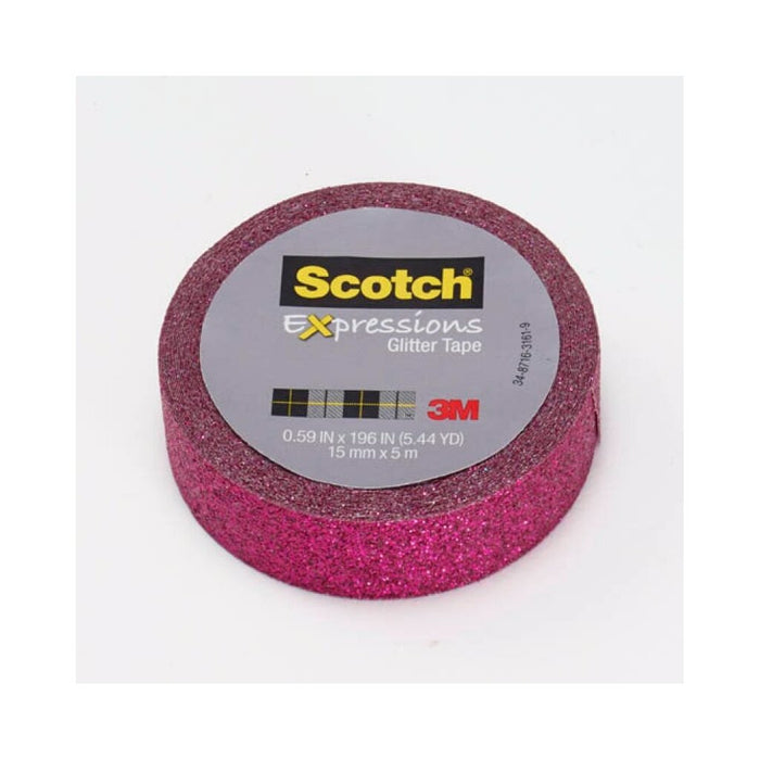 Scotch® Expressions Glitter Tape C514-PNK, .59 in x 196 in (15 mm x 5m)