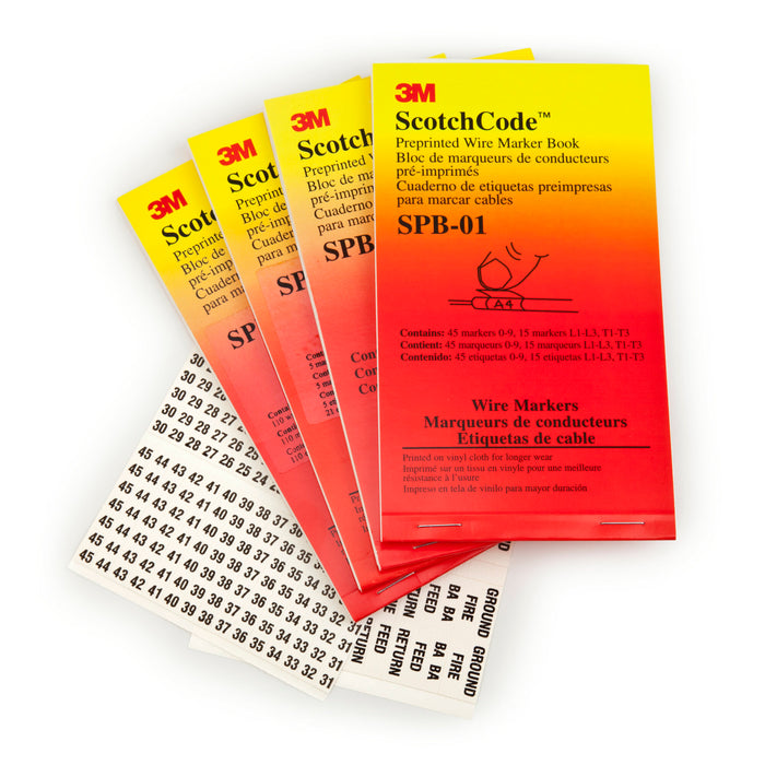3M ScotchCode Pre-Printed Wire Marker Book SPB-15-AS1