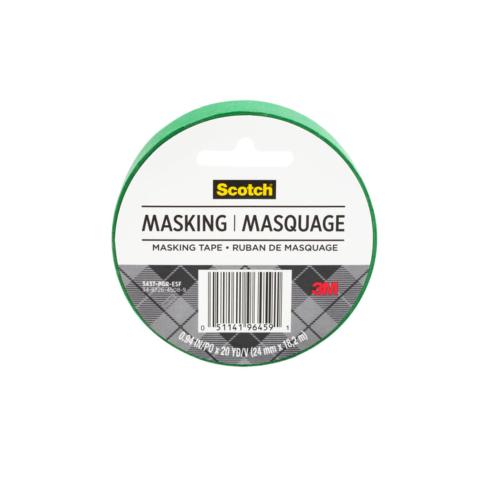 Scotch® Expressions Masking Tape, 3437-PGR-ESF, Primary Green