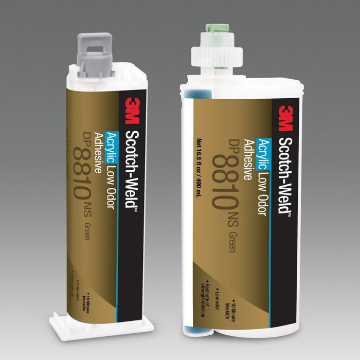 3M Scotch-Weld Low Odor Acrylic Adhesive DP8810NS, Green, 490 mLDuo-Pak