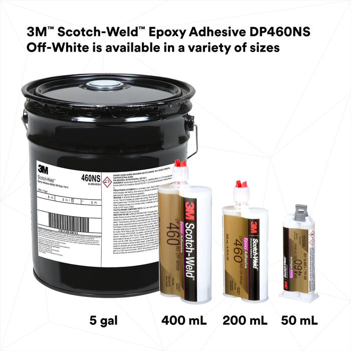 3M Scotch-Weld Epoxy Adhesive DP460NS, Off-White, 400 mL Duo-Pak