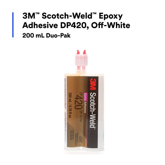 3M Scotch-Weld Epoxy Adhesive DP420, Off-White, 200 mL Duo-Pak