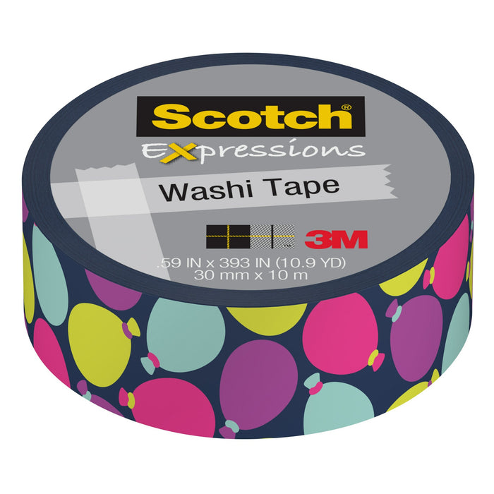 Scotch® Expressions Washi Tape C314-P86, .59 in x 393 in (15 mm x 10 m)