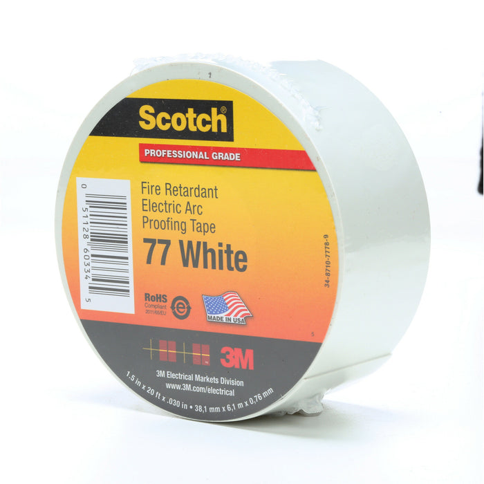 Scotch® Fire-Retardant Electric Arc Proofing Tape 77W, 1-1/2 in x 20 ft