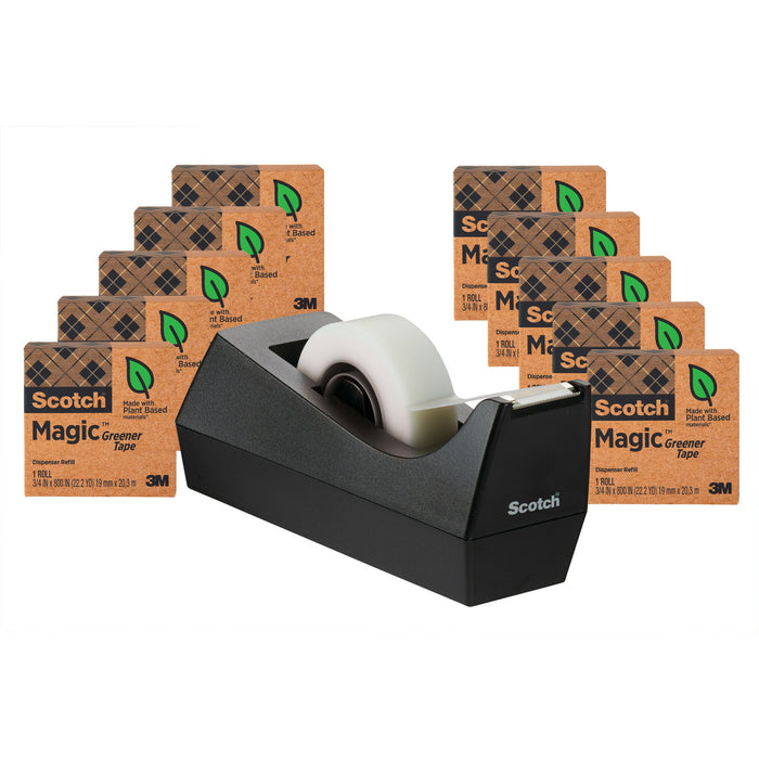 Scotch® Magic Greener Tape with Dispenser 812-10P-C38, 3/4 in x 900 in