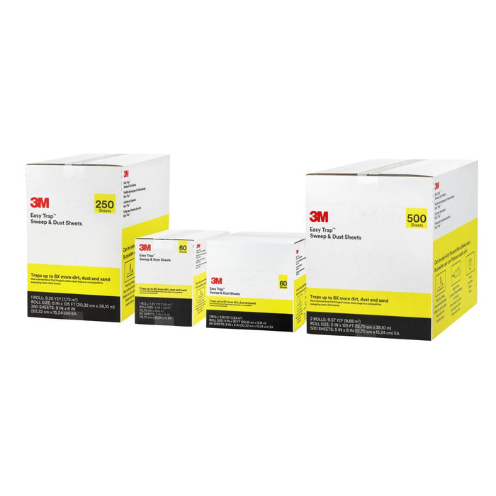 3M Easy Trap Sweep & Dust Sheets, 5 in x 6 in, 250 Sheets/Roll