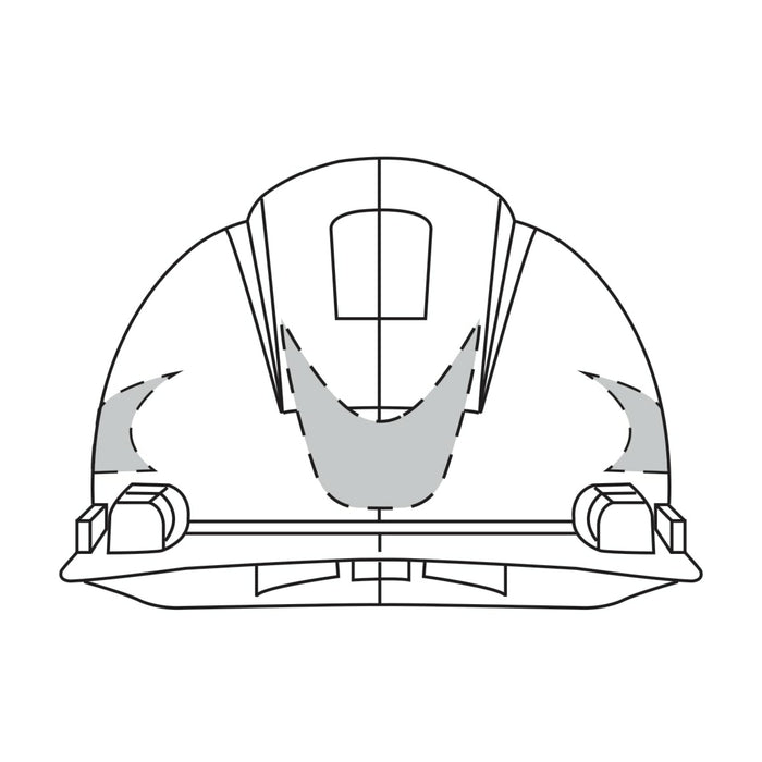 3M Elevated Temperature Aluminum Front Helmet Cover, FC1-AL, Silver