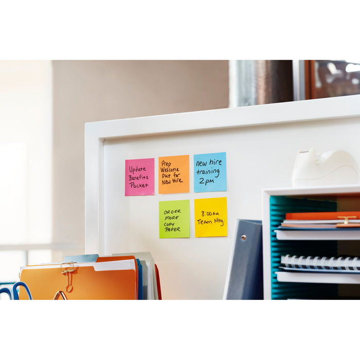 Post-it® Super Sticky Notes 654-24SSAU-CP, 3 In X 3 In (76 mm X 76 mm)