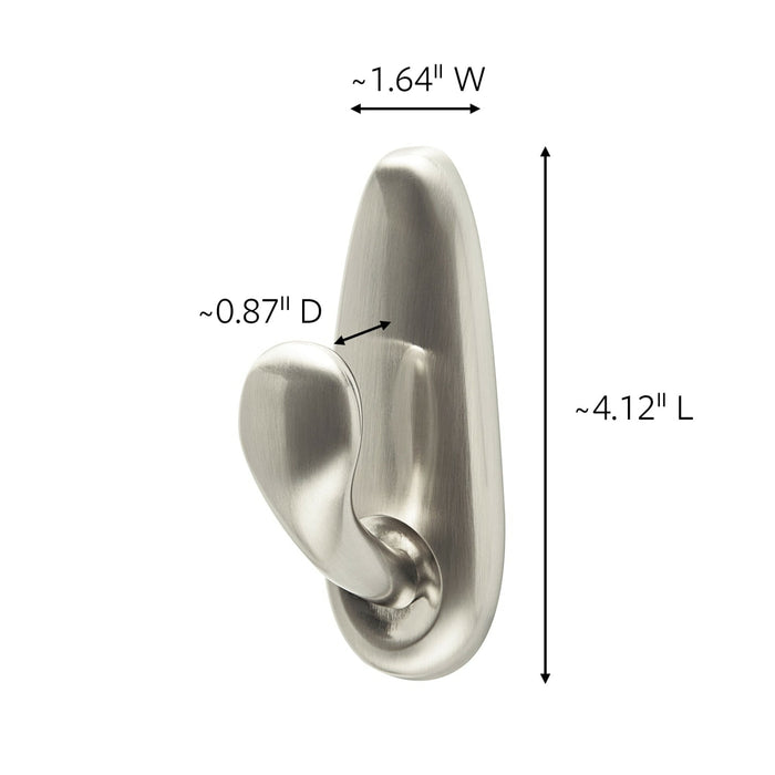 Command Large Forever Classic Brushed Nickel Metal Hook 2 packFC13-BN-2ES