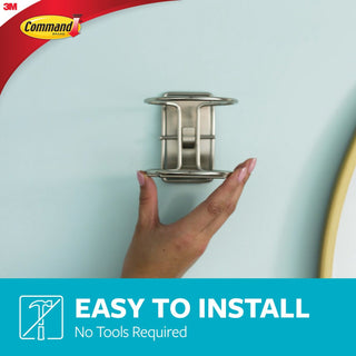 Command Accessory Organizer, Satin Nickel, BATH38-SN-ES