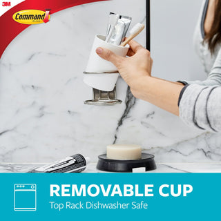 Command Accessory Organizer, Satin Nickel, BATH38-SN-ES