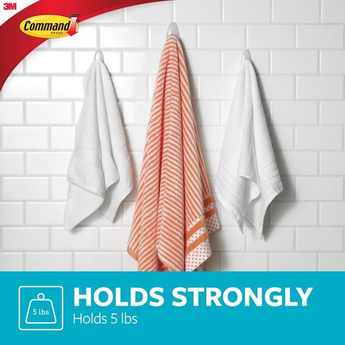 Command Large Towel Hooks, Value Pack Bath17-3ES