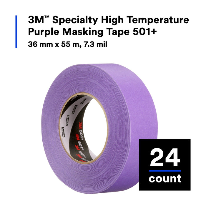 3M Specialty High Temperature Masking Tape 501+, Purple, 36 mm x 55m, 6.0 mil