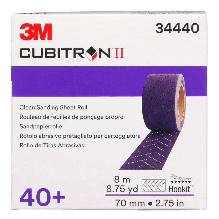3M Cubitron II Hookit Clean Sanding Sheet Roll, 34440, 40+ grade, 70
mm x 8 m