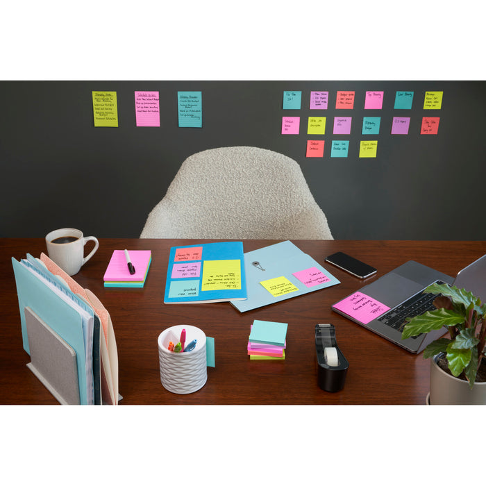 Post-it® Super Sticky Notes 654-48SSMIA-CP, 3 in x 3 in (76 mm x 76 mm)