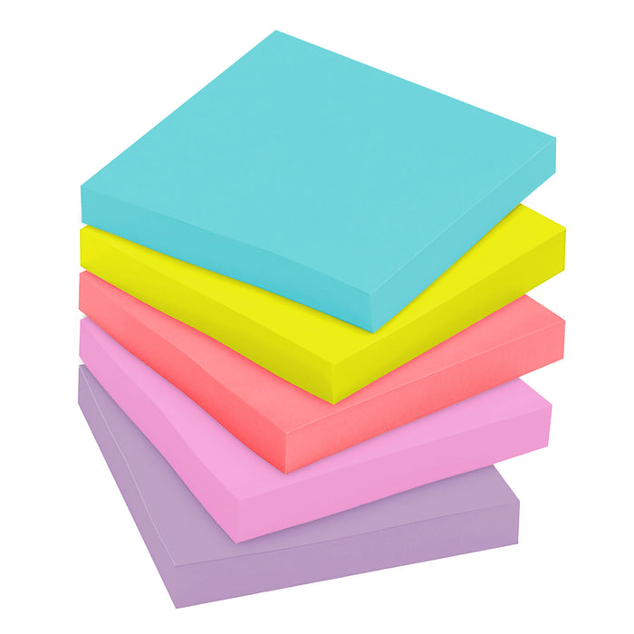 Post-it® Super Sticky Notes 654-48SSMIA-CP, 3 in x 3 in (76 mm x 76 mm)