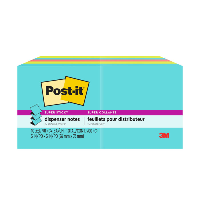 Post-it® Super Sticky Dispenser Pop-up Notes R330-10SSMIA, 3 in x 3 in