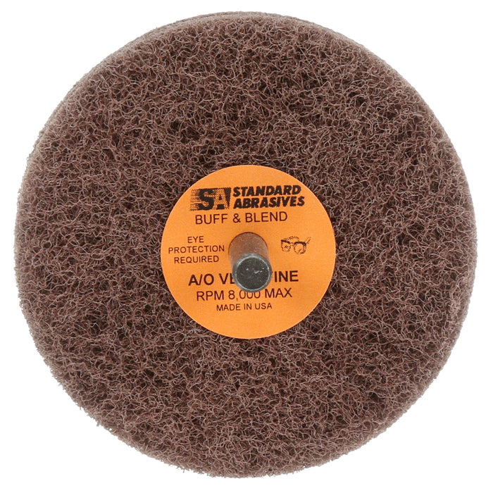 Standard Abrasives Buff and Blend GP Wheel 880516, 3 in x 3 Ply x 1/4in A VFN