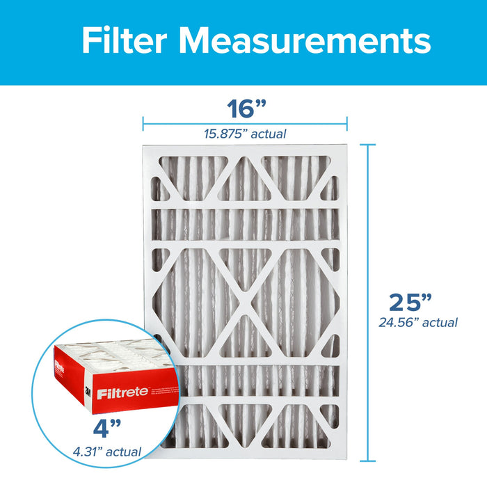 Filtrete Allergen Reduction Deep Pleat Filter NADP01-4IN-4, 16 in x 25in x 4 in