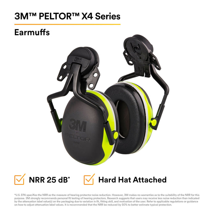 3M PELTOR Hard Hat Attached Electrically Insulated Earmuffs X4P5E