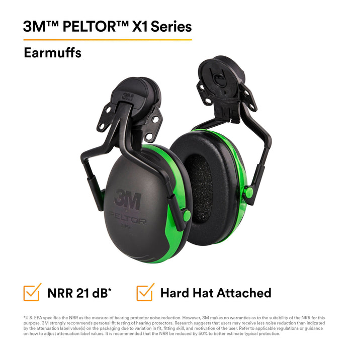3M PELTOR Hard Hat Attached Electrically Insulated Earmuffs X1P5E